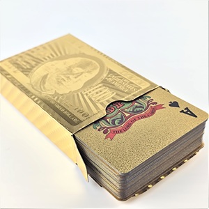 Vente en gros de cartes de poker dorées personnalisées Kingcolor, cartes à jouer dorées imperméables, matériau papier, emballage en boîte cadeau - Product Image 3