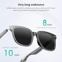 Lunettes Intelligentes Légères UV400 Protection Noire Appel IA Musique avec Chargement Magnétique Accessoires Quotidiens Intelligents