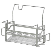Égouttoir de comptoir multifonctionnel en acier inoxydable 304 durable et antirouille pour éponge et torchon de cuisine