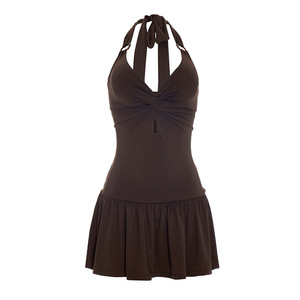 Vestidos de Noche para Mujer Viviblook C26DS053, Nuevos Vestidos de Verano con Tirantes Circulares Trenzados y Espalda Descubierta - Product Image 5