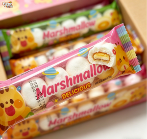 Custom Round Shape Fruit <strong>Jam</strong> Filled Marshmallow <strong>Individually</strong> Wrapped <strong>Mini</strong> Soft Candy Snacks Confectionery for Kids Birthday - Product Image 4
