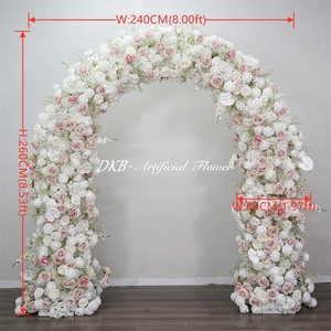 Décoration d'arche de mariage en fleurs de soie, fleurs artificielles, arrangement pour arche de mariage, toile de fond florale pour arche de mariage - Product Image 3