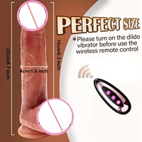 Dildo féminin en silicone double couche télescopique vibrant chauffant réaliste, dispositif de masturbation, jouet sexuel pour adultes