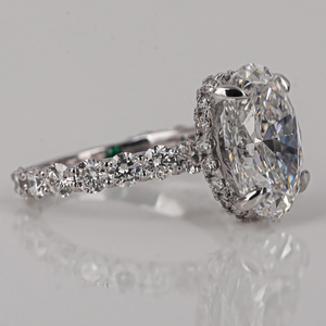 Anillos de Joyería con Diamantes Cultivados en Laboratorio, Corte Ovalado, CVD HPHT, Oro Sólido de 10k y 14k, Personalizados para Mujeres y Hombres, Anillos de Compromiso con Certificación IGI - Product Image 2