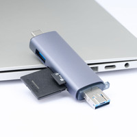 Venta al por mayor 6-en-1 USB OTG adaptador Micro memoria lector de tarjetas inteligentes para PC portátil teléfono móvil compatible con TF SD USB 3,0 tarjetas externas