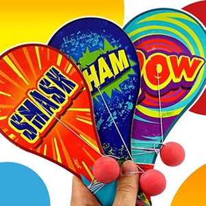 Wooden-Paddle <strong>Ball</strong> with <strong>String</strong> Vintage Retro Toys Paddle <strong>Ball</strong> Set - Product Image 4