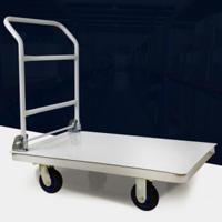 Chariot à plateforme pliable en métal robuste en gros, capacité de charge de 500 kg, conteneur à roulettes OEM