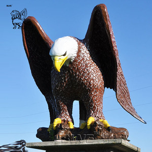 Estatua de Águila de Bronce BLVE, Decoración de Arte para Interiores y Exteriores, Escultura de Águila de Metal de Tamaño Real que Atrapa una Serpiente para Jardín - Product Image 6
