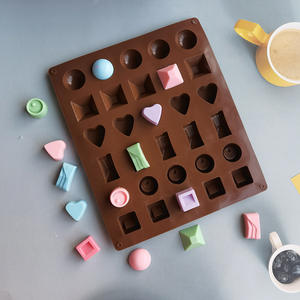 2024 HOT 12-Cavity Non Stick Silicone Mini Rectangle <strong>Waffle</strong> Chocolate Mold - Product Image 5