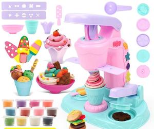 Juego de herramientas educativas DIY para niños al por mayor: máquina de helados, máquina de arcilla de juguete, arcilla de colores para juego de simulación - Product Image 1