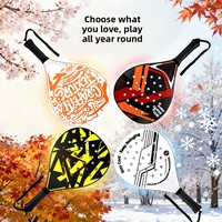 Raket Tenis Padel Tipe Plat untuk Pemula, Bahan ABS, Ringan, Pantulan Kuat, PD-ABS-W, Raket Tunggal