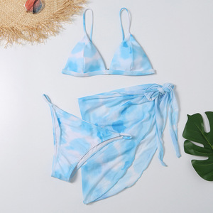 Maillot de bain trois pièces Tie Dye, Sexy, pour femmes, ensemble deux pièces, pour baigneurs, nouvelle collection - Product Image 4