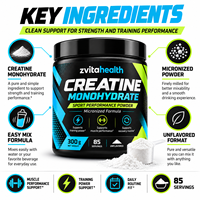 Créatine monohydrate micronisée en poudre, marque privée, 300 g, compléments alimentaires en poudre de créatine monohydrate