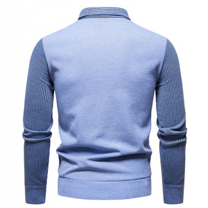 Maglione Pullover camicia a righe in <span class=keywords><strong>velluto</strong></span> a due pezzi da <span class=keywords><strong>uomo</strong></span> a maniche lunghe per autunno e inverno - Product Image 5