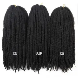 18 inç 100g tığ Afro Afro örgüler saç dreadlock saç çingene locs saç