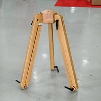 Support photo en bois de chêne de 12,9 pouces pour iPad avec support d'imprimante et fixation DSLR pour événements vintage, incluant une mallette de transport protectrice