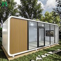 Maison préfabriquée contemporaine en acier, durable, avec panneaux sandwich, style Apple, moderne, minimaliste, écologique, pour boutique ou appartement