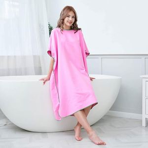 Serviette de plage à séchage rapide avec capuche, logo personnalisé, sans sable, en microfibre, poncho à capuche pour adultes et enfants - Product Image 2