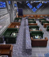 Ensemble de bar personnalisé, luxueux, moderne, écologique et durable, table et chaises en cuir PU, cadre en bois, canapés, salon shisha, bar à domicile