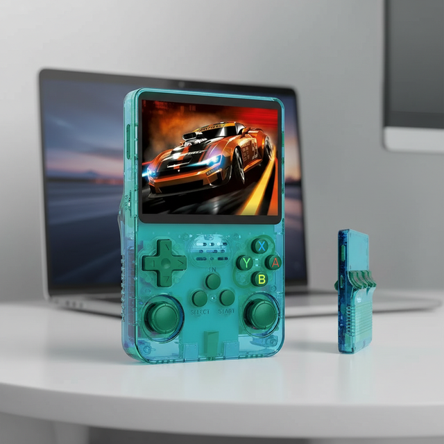 R36S Arkos2.0 Dual Chips Handheld Game Console with 3.5-inch Screen 3200mah Rk3326 Dual Rocker Games Consolas De Videojuegos