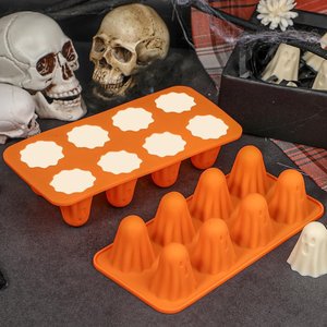 Molde de Silicona con Forma de Fantasma de 8 Cavidades, para Halloween, DIY, Gelatina, Chocolate, Dulces, Cubitos de Hielo, Repostería, Herramienta de Cocina para Fiestas - Product Image 3