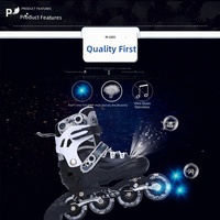 Patins à roulettes en ligne réglables en alliage d'aluminium pour garçons et filles débutants, idéaux pour le fitness en extérieur et le slalom (roues en PU) - Grande Vente