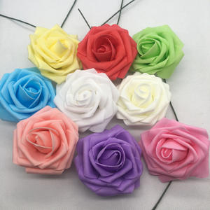 Fleur en mousse <span class=keywords><strong>de</strong></span> 8cm en gros Tête <span class=keywords><strong>de</strong></span> fleur <span class=keywords><strong>de</strong></span> rose en mousse PE avec tige en fer pour décoration Fleur artificielle - Product Image 2