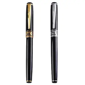 Ancient style engraved business signature pen Metal gift pens for office meetings Advertising roller pen custom logo