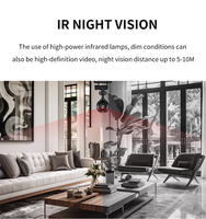 Mini X3 Caméra de surveillance Wifi sans fil La plus petite Vision nocturne sphérique 1080p HD avec option de stockage de données de carte mémoire de batterie