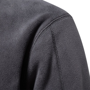 480 GSM Người Đàn Ông Của Giản Dị Lông Cừu Áo Đứng Cổ Áo Có Thể Điều Chỉnh Dây Kéo Dây Kéo Thiết Kế Hoạt Động Ngoài Trời Hàng Đầu Cho Mùa Thu Kỹ Thuật Số - Product Image 5