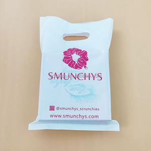 कस्टम ब्रांड नाम बुटीक उपहार प्लास्टिक की कटौती संभाल बैग फिर से उपयोग करने योग्य प्लास्टिक शॉपिंग बैग के साथ - Product Image 5