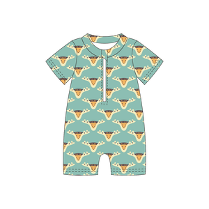 Costume da Bagno Premium per Neonati, Tutina a Maniche Corte in Poliestere, Body Intero con Stampa Vintage per Neonati e Bambini - Product Image 2