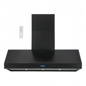 36 Inch 1000m³/hr Outdoor Range Hood Wall Mount with Remote Control, 3-Speed, LED <b>Lights</b> in Black Stainless Steel - Product Image 1