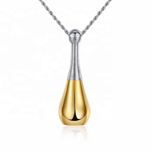 MECYLIFE pendentif bouteille de parfum en acier inoxydable, médaillon à vis, pendentif collier <span class=keywords><strong>boule</strong></span> de Bowling en forme d'urne - Product Image 2
