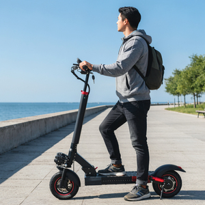 EU EU UK US CA Warehouse EScooter - 10" Fat Tire Dual Suspension 45km Range, Foldable & IPX5 Scooter - Product Image 1