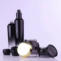 Flacon en verre noir gradué Hengjian 20 ml 30 ml 50 ml 100 ml pour huile essentielle cosmétique avec bouchon noir pour huile de massage