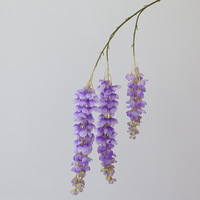 Bunga Wisteria Buatan Gantung dari Sutra untuk Dekorasi Meja Makan Rumah, Dekorasi Thanksgiving, dan Pengaturan Ruang Pernikahan