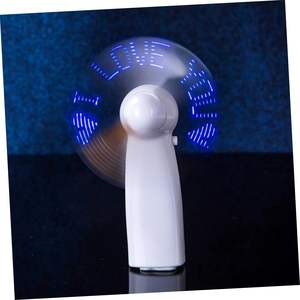 Ventilador de Mano Portátil Recargable de Tres Velocidades con Mensaje LED Personalizado, para Uso en Exteriores y en el Hogar, Funciona con Batería - Product Image 4