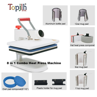 Presse à chaud Topjlh 5 en 1 en gros pour tasses, t-shirts et casquettes |   Impression et transfert par sublimation sur supports vierges