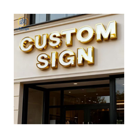 Enseigne lumineuse LED pour magasin, enseigne extérieure, lettres en relief 3D, logo d'entreprise, enseigne lumineuse en acrylique et métal
