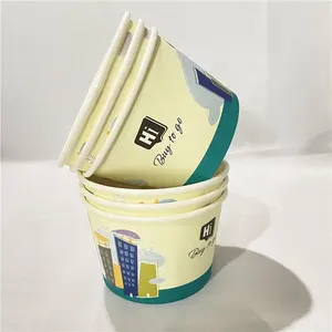 Fancy Ice Cream 16Oz 500Ml Ice Cream Cups Paper Cup Printer