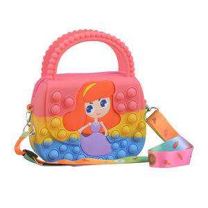 Sac de messager de haute qualité pour enfants dessin animé silicone téléphone portable fidget push bubble <span class=keywords><strong>pop</strong></span> itting sac porte-monnaie pour fille - Product Image 6