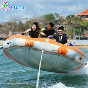 Vente en gros de jeux sportifs amusants pour parcs aquatiques en plein air, bateau gonflable en forme de beignet, bateau disco gonflable, meilleure qualité, PVC 0,9 mm - Product Image 4