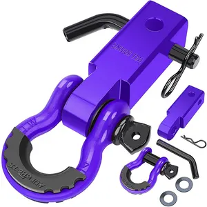Carbon Steel Off-road Vehicle Towing Apply Shackle Hitch Receiver Kit Hitch With 3/4 Bow Towing D Ring Shackle