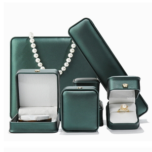 Оптовая продажа: Шкатулка для украшений из искусственной кожи глубокого зеленого цвета с возможностью нанесения логотипа, упаковка для ювелирных изделий - Product Image 6