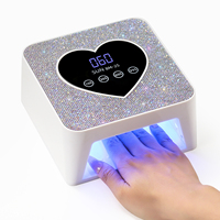 Lampe à ongles UV LED Full Diamond, séchoir à gel rapide, lampe de polymérisation professionnelle avec capteur automatique, lampe à ongles LED Bling Rhinestone