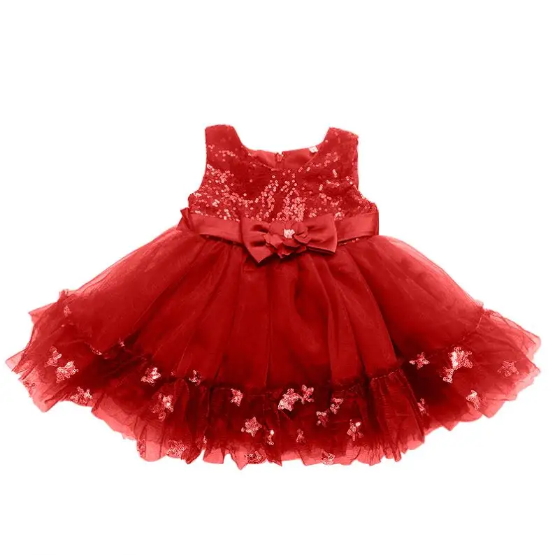 Summer Baby Girl Sweet Style Clothing Lace Flower Party Birthday Dress Tutu Skirt Fashion Party Baby Girl Dress Children Short