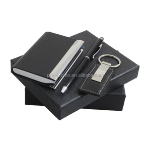 Custom Name Card Holder, Keychain and Touch Pen Gift Set, Office Business Gift Set
