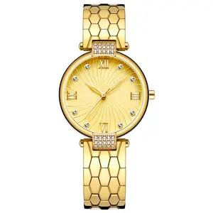 Ladies Wrist Watches Dress Gold Watch Women Crystal Diamond Watches Stainless Steel Silver Clock Women 2023 buyer