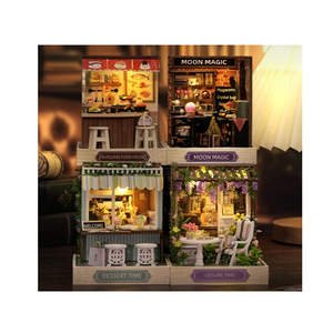 Casa delle Bambole Fai da Te in <span class=keywords><strong>Legno</strong></span> in Miniatura 1:24 Casa delle Bambole Fatta a Mano <span class=keywords><strong>per</strong></span> Ragazze Kit <span class=keywords><strong>di</strong></span> Costruzione Modello Giocattoli <span class=keywords><strong>per</strong></span> <span class=keywords><strong>Bambini</strong></span> e Adulti <span class=keywords><strong>Casetta</strong></span> - Product Image 1